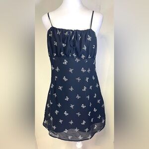 Fairy core Babydoll Butterfly Black & White Print Women’s Dress 
Size Medium